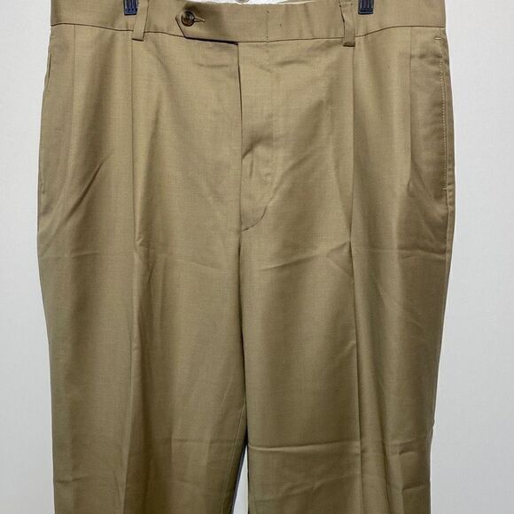 Nautica Women's Khaki Button Zip Wool Chino Pants Size 36 - Picture 1 of 11